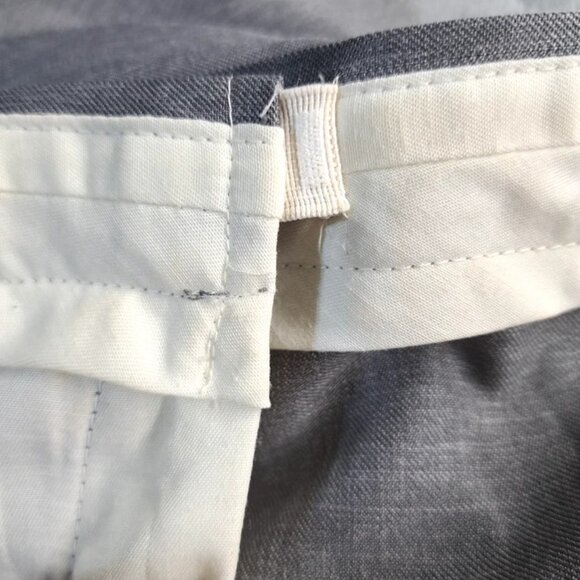 Puritan Dress Pants Men's 42x30 Gray Flat Front Adjustable Waist Belt Loop zip - Picture 4 of 11